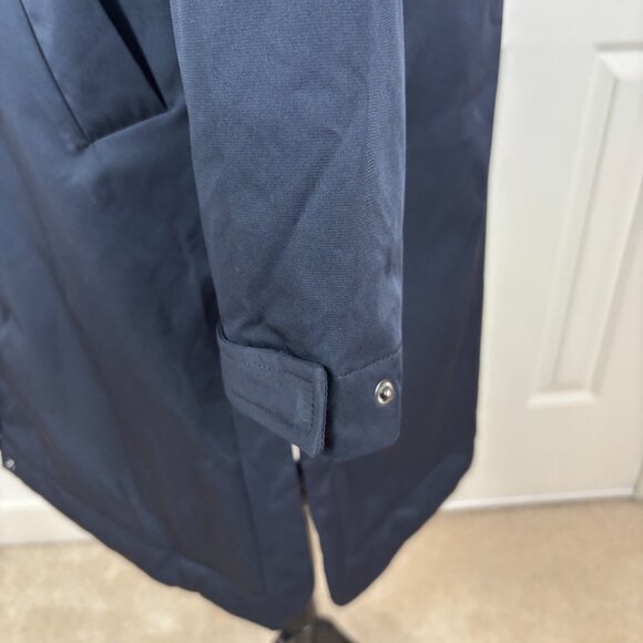 Bernardo Hooded Raincoat with Removable Hooded Bib Navy Blue Size XS New - Picture 9 of 15